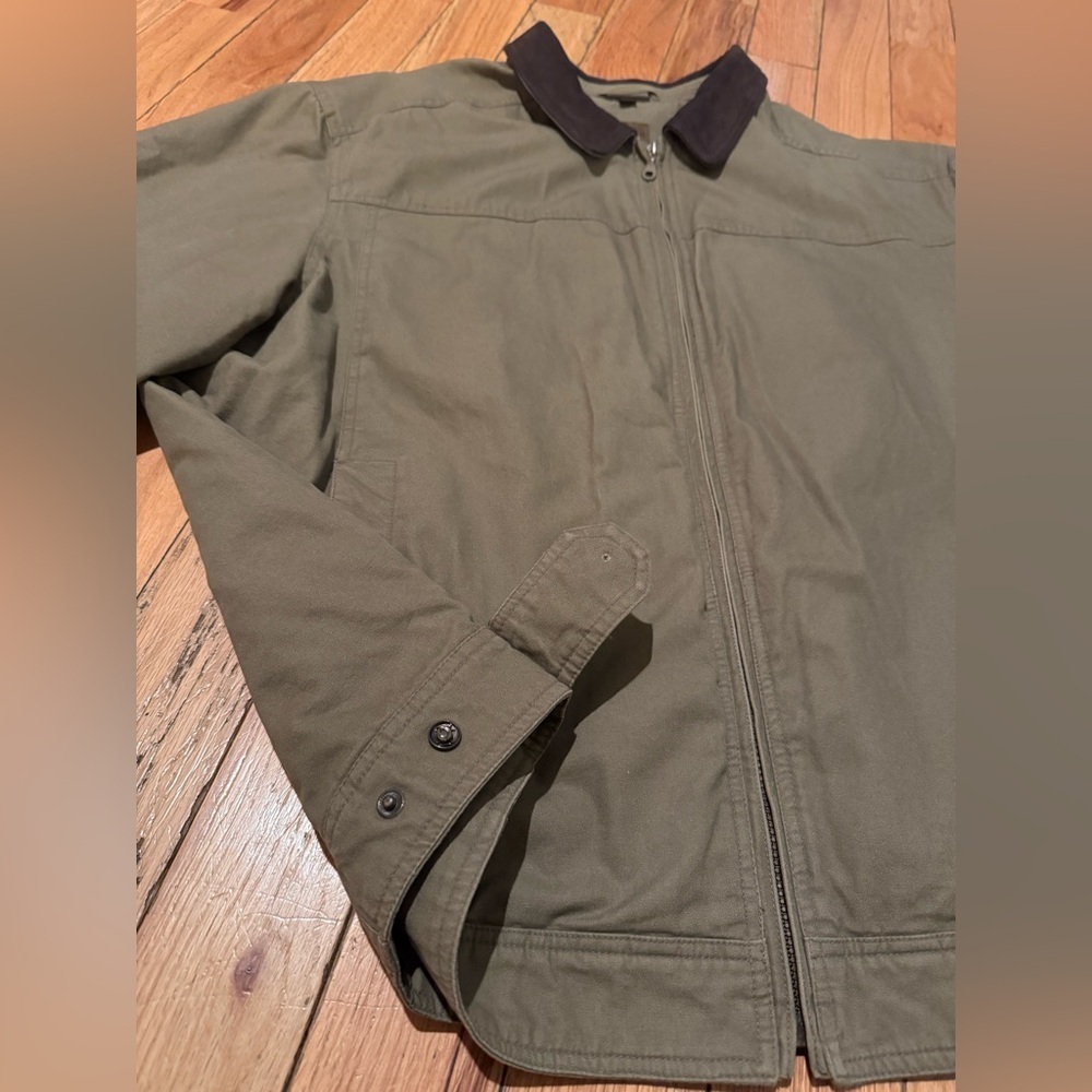 St Johns Bay Green Chore Barn Coat Jacket Flannel Lined Men’s Size XXL - Picture 16 of 16